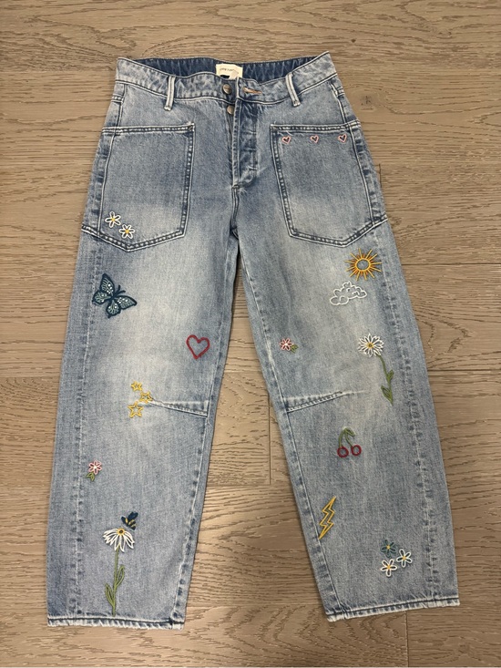 DRIFTWOOD Denim - DRIFTWOOD Light Blue Embroidered Boyfriend Jeans